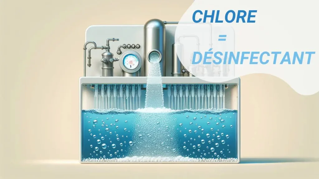 le chlore désinfecte l'eau du robinet